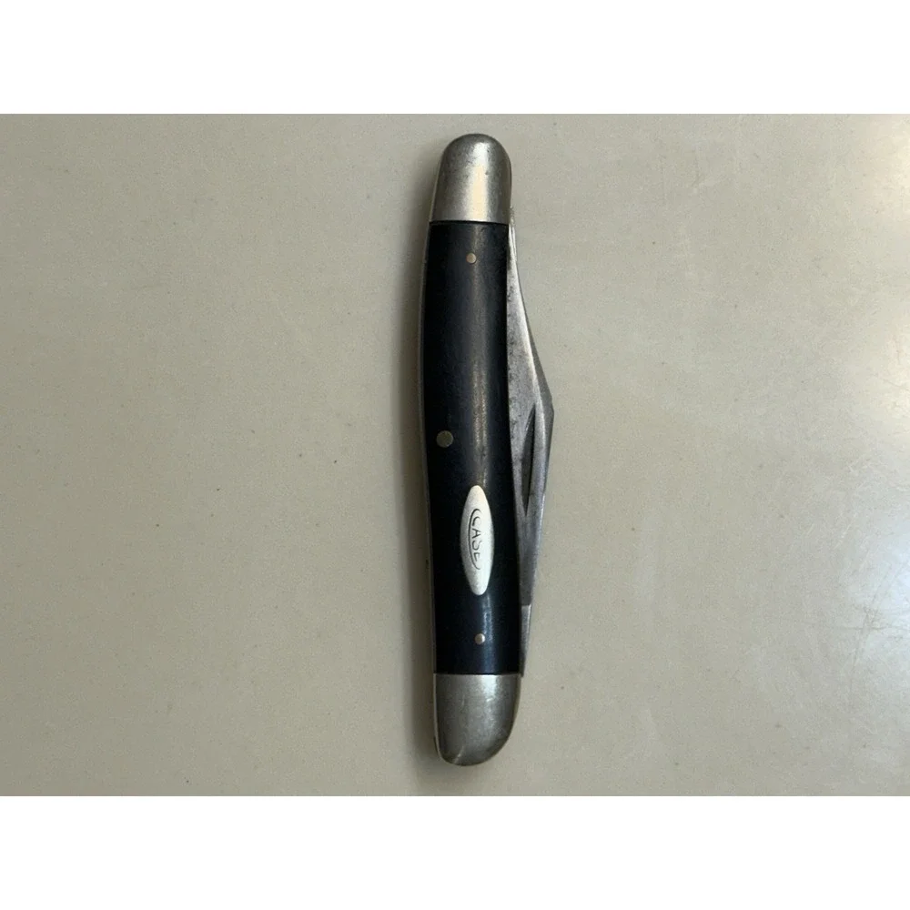 Vintage Case XX  3 Blade Slick Black NO Dots 087HE
